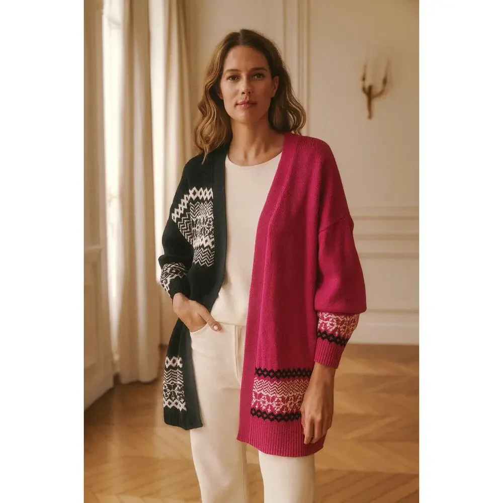 Lane Bryant Pink Black Color Block Cardigan Sweater NWT 14/16 - Picture 10 of 10